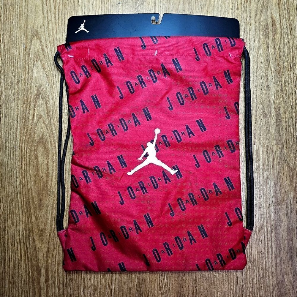Air Jordan 1 2 3 4 5 6 11 12 13 Bred Gym Sack Bag Playoffs Red Black White New
